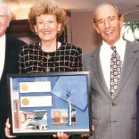 Richard and Helen DeVos with President Emeritus Don and Nancy Lubbers.